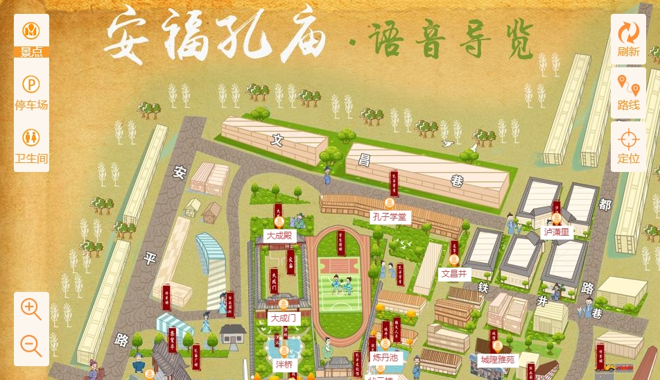 平原手绘地图：智慧景区智能化服务的延伸
